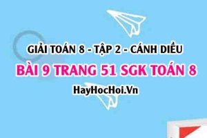 Bài 9 trang 51 Toán 8 Tập 2 Cánh Diều